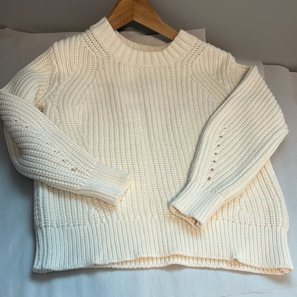Everlane Texture Cotton Crew Chunky Knit Sweater - Picture 12 of 13